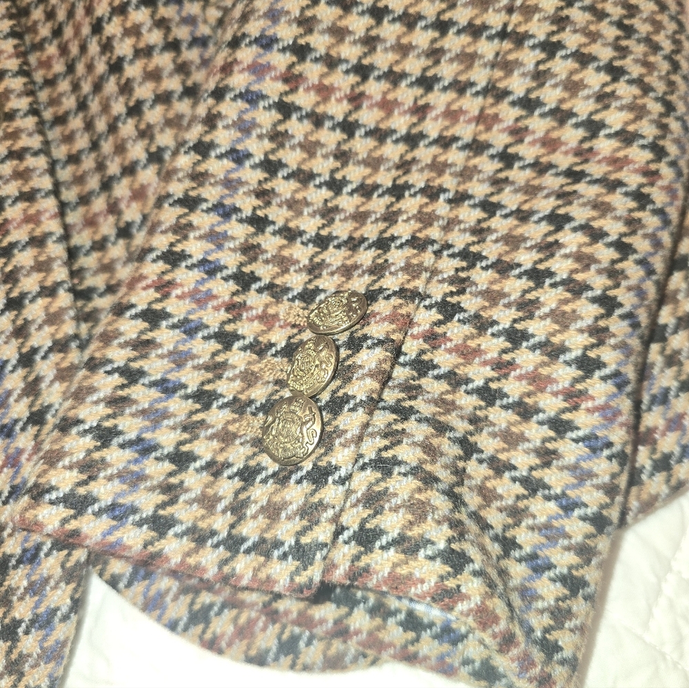 J. Crew Wool-Blend Schoolboy Blazer In Houndstooth Women's Size 6 - Picture 4 of 11